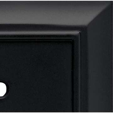 Franklin Brass Architectural (1-Pack) Decorative Light Switch Cover Matte Black 1-Gang Decorator/Rocker Wall Plate Electrical Outlet Guard 64216