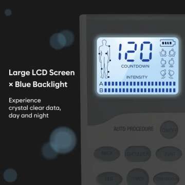 Easy@Home Rechargeable TENS Unit Professional Grade Electronic Pulse Massager - Backlit LCD Display, Leather storage bag, Powerful Pulse Intensity, 510K Cleared, FSA Eligible OTC Home Use, EHE012PRO