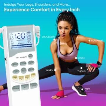 Easy@Home Rechargeable TENS Unit Professional Grade Electronic Pulse Massager - Backlit LCD Display, Leather storage bag, Powerful Pulse Intensity, 510K Cleared, FSA Eligible OTC Home Use, EHE012PRO