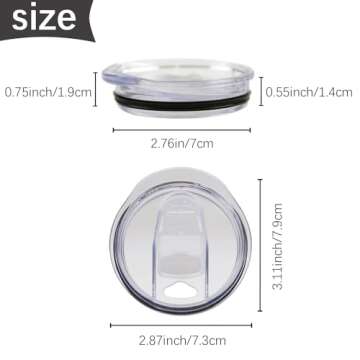 10 Pack Durable Replacement Lids for 20 oz Skinny Tumblers