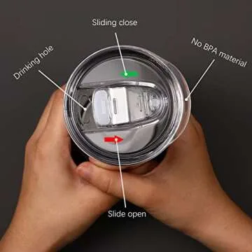 Durable 10 Pack Tumbler Replacement Lids for 20 oz Cups