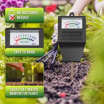 Atree Soil Moisture Meter, Plant Moisture Meter, Plant Water Meter, Hygrometer Moisture Sensor for Garden, Farm, Lawn, Indoor & Outdoor (No Battery Needed)