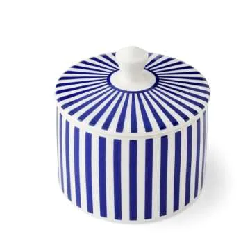 Spode Steccato Covered Sugar Bowl | Elegant Kitchen Essential | 10-Ounce