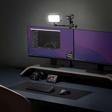 Elgato Key Light Mini – Portable LED Panel for Streaming, Video Conferencing, Gaming, 800 Lumens, Rechargeable Battery, TikTok, Instagram, YouTube, Zoom, Microsoft Teams, PC/Mac/iPhone/Android