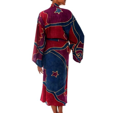 Artisan Women's Handpainted Batik Robe Unique Style