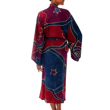 Artisan Women's Handpainted Batik Robe Unique Style