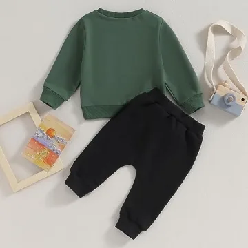 fhutpw Baby Boy Long Sleeve Football Outfit for Fall