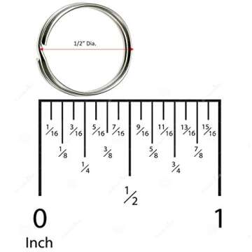 Lucky Line ½” Split Key Ring Bulk Nickel-Plated Tempered Steel, Heavy Duty Metal Key Chain Ring for Cars, Crafts, Lanyards, 100 Per Box (76000)