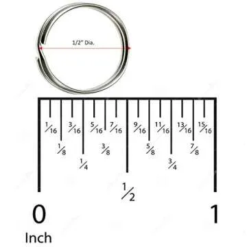 Lucky Line ½” Split Key Ring Bulk Nickel-Plated Tempered Steel, Heavy Duty Metal Key Chain Ring for Cars, Crafts, Lanyards, 100 Per Box (76000)