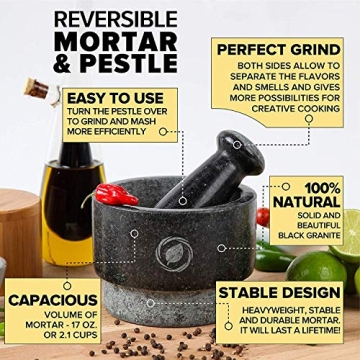 Laevo Mortar and Pestle Set with Reversible Design