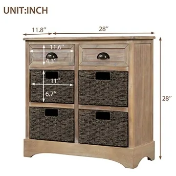 Elegant Storage Chest with Wicker Baskets for Every Room