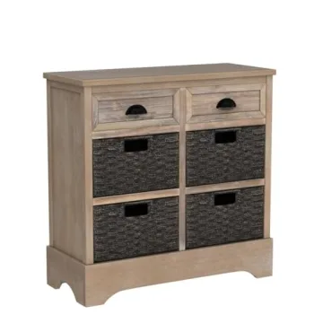Elegant Storage Chest with Wicker Baskets for Every Room