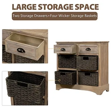 Elegant Storage Chest with Wicker Baskets for Every Room