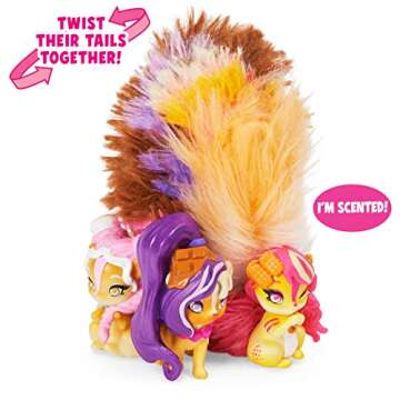 Whiffies, S’Mores 3-Pack, Collectible Animals with Scented Plush Tails, Kids Toys for Girls Ages 5...