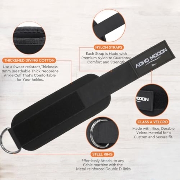 AOHO MOOON Adjustable Ankle Straps for Effective Workouts