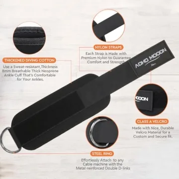 AOHO MOOON Adjustable Ankle Straps for Effective Workouts
