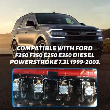 Powerstroke Diesel Valve Cover Gasket Set Compatible with Ford F250 F350 E250 E350 7.3L 1999-2003, I...