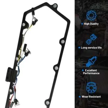 Powerstroke Diesel Valve Cover Gasket Set Compatible with Ford F250 F350 E250 E350 7.3L 1999-2003, Includes Gaskets, Glow Plugs, Harness, Relay, OEM Replaces F81Z-6584-AA 615-201, Easy Installation