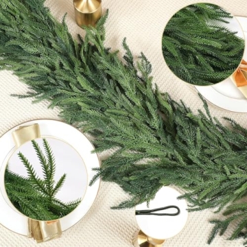 Norfolk Pine Garland - 6 Ft Realistic Christmas Greenery
