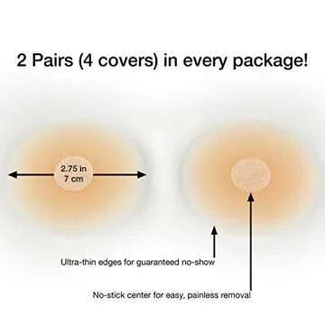 NALIA Ultra-thin Reusable Nipple Covers for Discreet Style