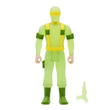 Super7 G.I. Joe Snake Eyes (Glow Patrol) - 3.75" G.I. Joe Action Figure with Accessories Classic Car...