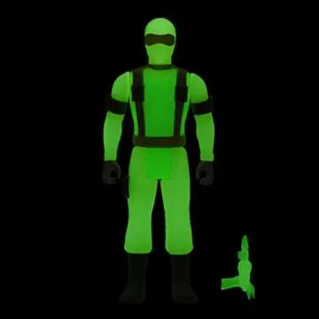 Super7 G.I. Joe Snake Eyes (Glow Patrol) - 3.75" G.I. Joe Action Figure with Accessories Classic Cartoon Collectibles and Retro Toys