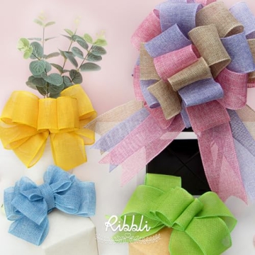 Ribbli Apple Green Wired Ribbon for Wreaths & Bows