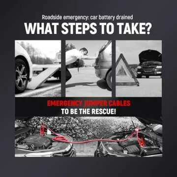 TOPDC Heavy Duty 25 Feet Jumper Cables for All Vehicles