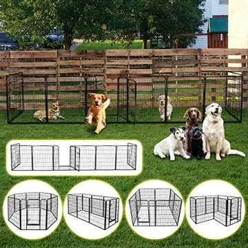 ZENY Dog Fences for The Yard, Camping, Dog Pens Outdoor, Dog Pen Indoor, 8 Panels Dog Playpen for Sm...