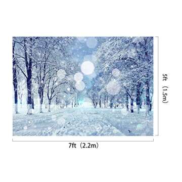 7x5ft Kate Christmas Photography Backdrops Christmas Backdrops for Photography Winter Forest Snow Ba...