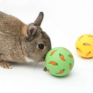 Niteangel Treat Ball for Small Animals - Interactive Snack Toy