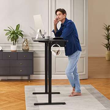 ErGear Electric Stand up Desk Frame,4 Memory Height Settings Height Adjustable Table Legs, Sit Stand...