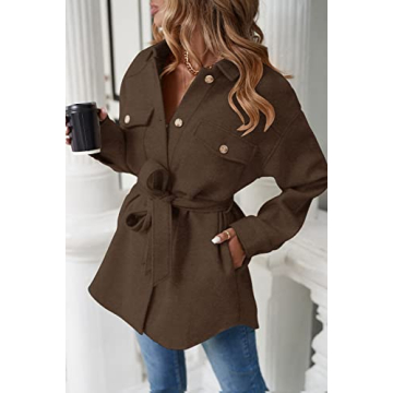 Stylish ZESICA Women's Peacoat with Pockets - Chic Comfort