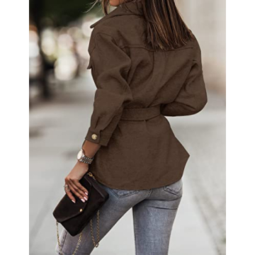 Stylish ZESICA Women's Peacoat with Pockets - Chic Comfort