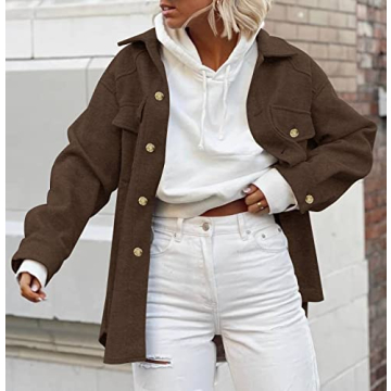 Stylish ZESICA Women's Peacoat with Pockets - Chic Comfort