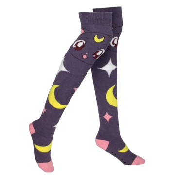 Bioworld Sailor Moon Crystal Women's Luna Knee-High Non-Slip Socks
