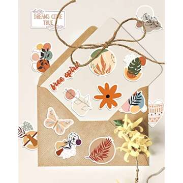 Benresive 300 Pcs Cute Stickers for Teens, Water Bottle Stickers, Preppy Boho Aesthetic Sticker Packs, Vinyl Waterproof Scrapbook Laptop Bulk Stickers for Adults Girls Kids