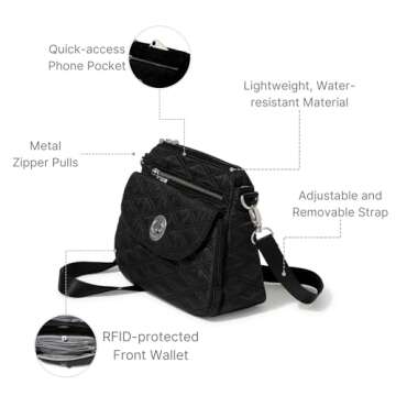 Baggallini Women's Calais Crossbody Bag for Travel and Daily Use