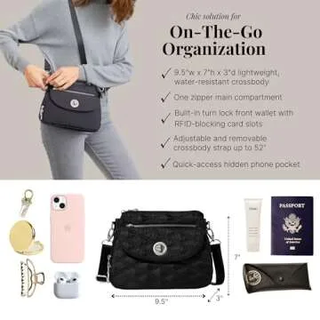 Baggallini Women's Calais Crossbody Bag for Travel and Daily Use