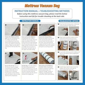 King/Cal-King Vacuum Mattress Bag for Easy Storage and Moving