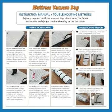 King/Cal-King Vacuum Mattress Bag for Easy Storage and Moving