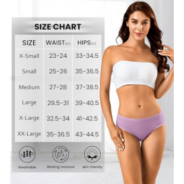 Eiggam Cotton Bikini Panties for Women Comfortable Full Coverage