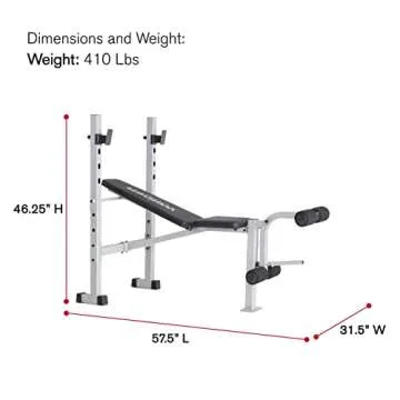 Weider Platinum Weight Bench with Versatile Leg Developer