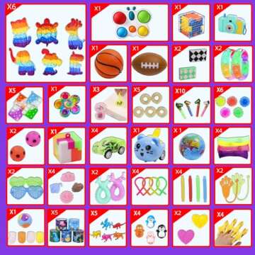 1000Pcs Party Favors for Kids, Fidget Toys Bulk Ideal for Birthday Gifts and Goodie Bags