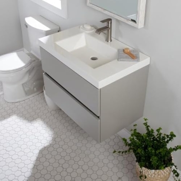 Spring Mill Cabinets 30 Inch Floating Bathroom Vanity