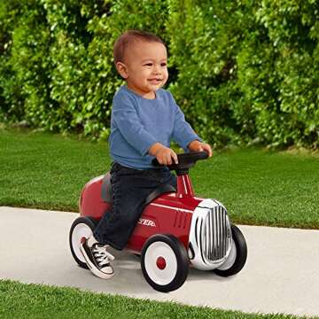 Radio Flyer Little Red Roadster, Toddler Ride on Toy, Ages 1-3, 24“ Length