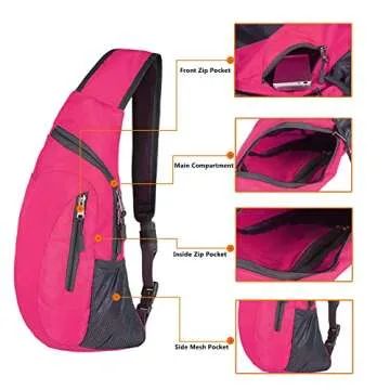 Peicees Stylish Waterproof Sling Bag for Men & Women
