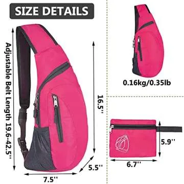 Peicees Stylish Waterproof Sling Bag for Men & Women