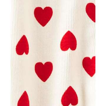 little planet by carter's Baby Sleep and Play made with Organic Cotton, Hearts, 3M