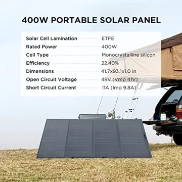 EF ECOFLOW 400W Portable Solar Panel - Waterproof & Foldable